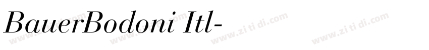 BauerBodoni Itl字体转换